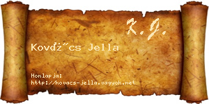 Kovács Jella névjegykártya